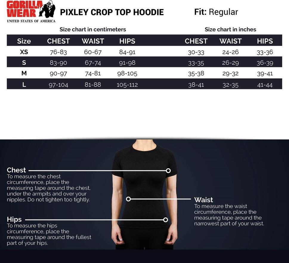 Pixley Crop Top Bluza z kapturem - Czarny