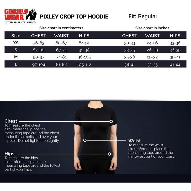 Pixley Crop Top Bluza z kapturem - Czarny