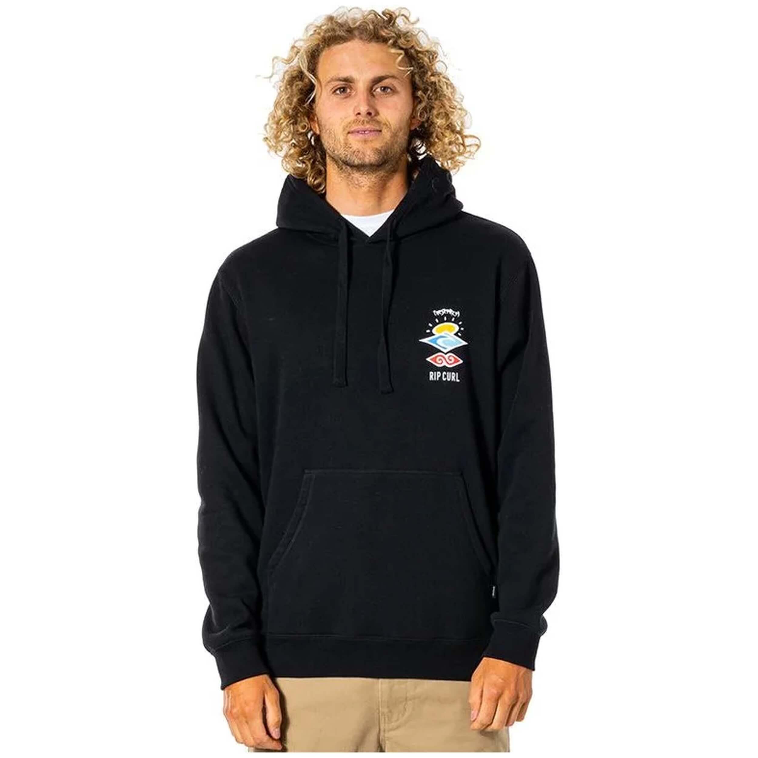 Rip Curl - Sweat À Capuche Rip Curl Modèle Cfegl9-90 Pour Homme - Sweat-shirt - Noir - Decathlon