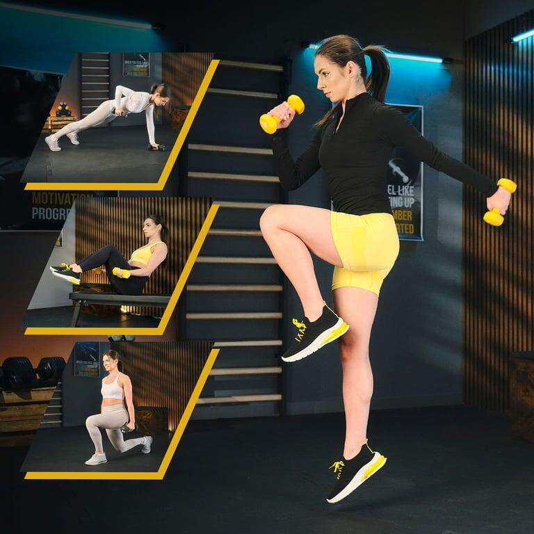 Set d'haltères en fonte Trex Sport TX-V120VS 12 kg avec support 4/7