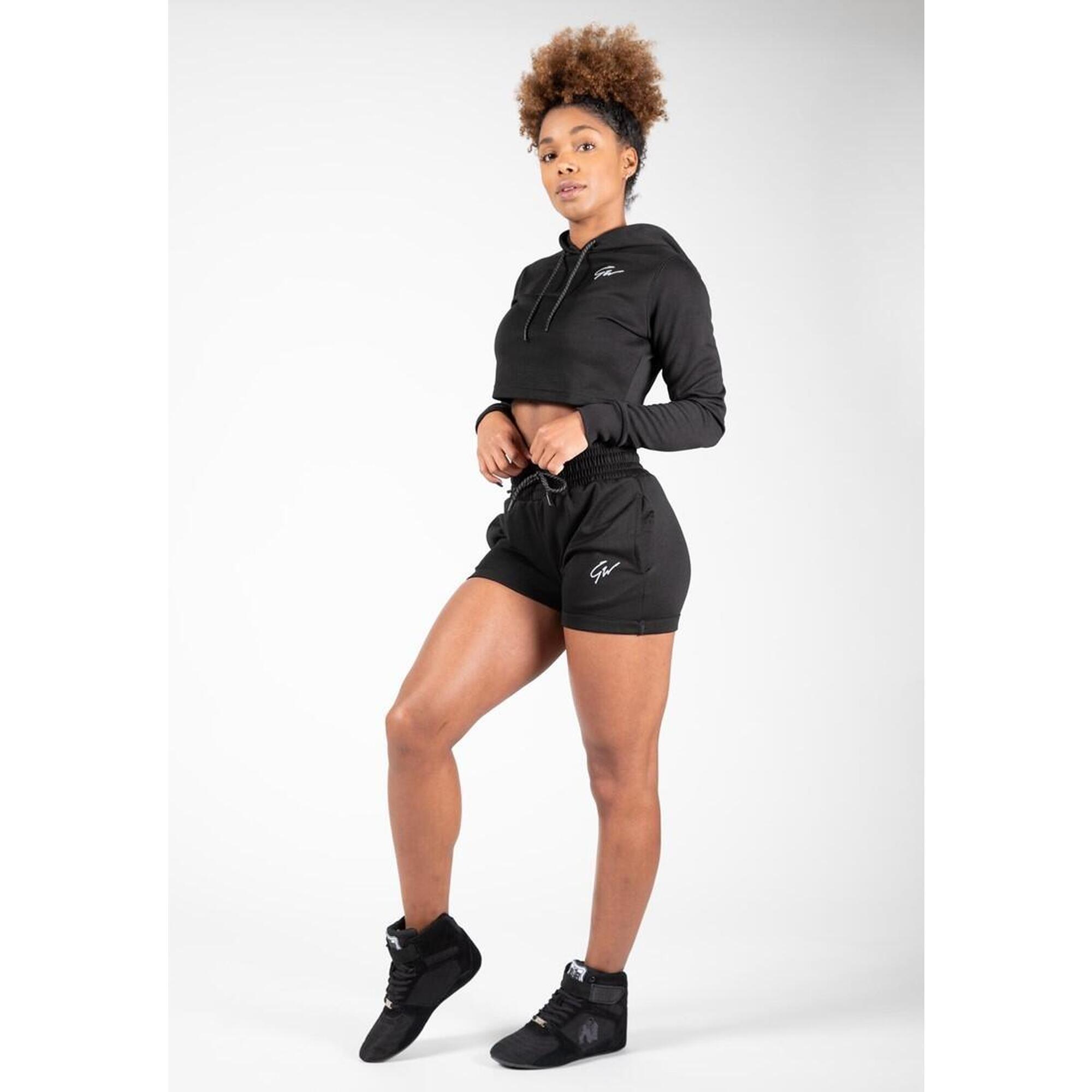 Pixley Crop Top Bluza z kapturem - Czarny
