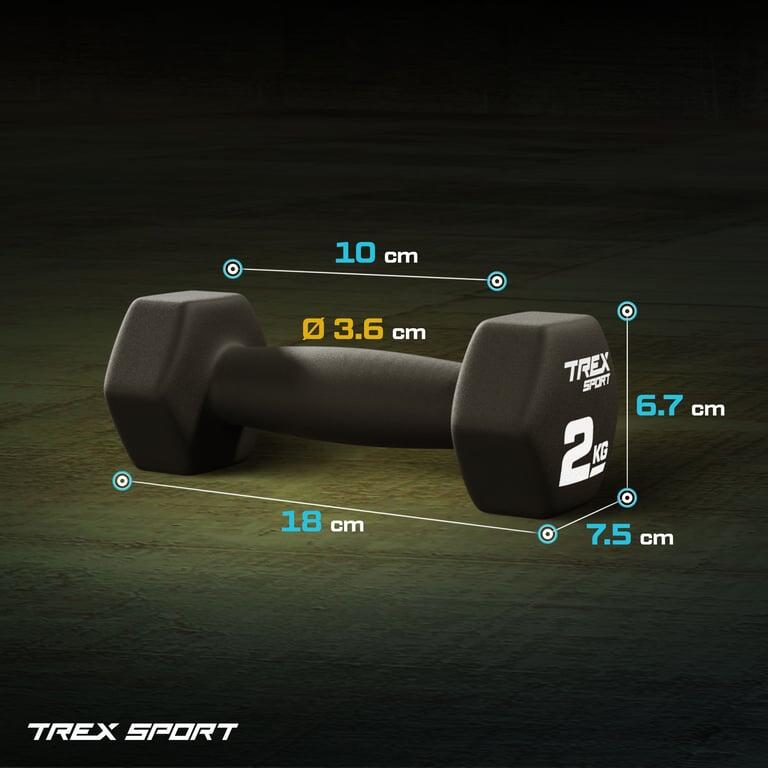 Set de mancuernas de neopreno Trex Sport 2x2 kg para fitness 6/7