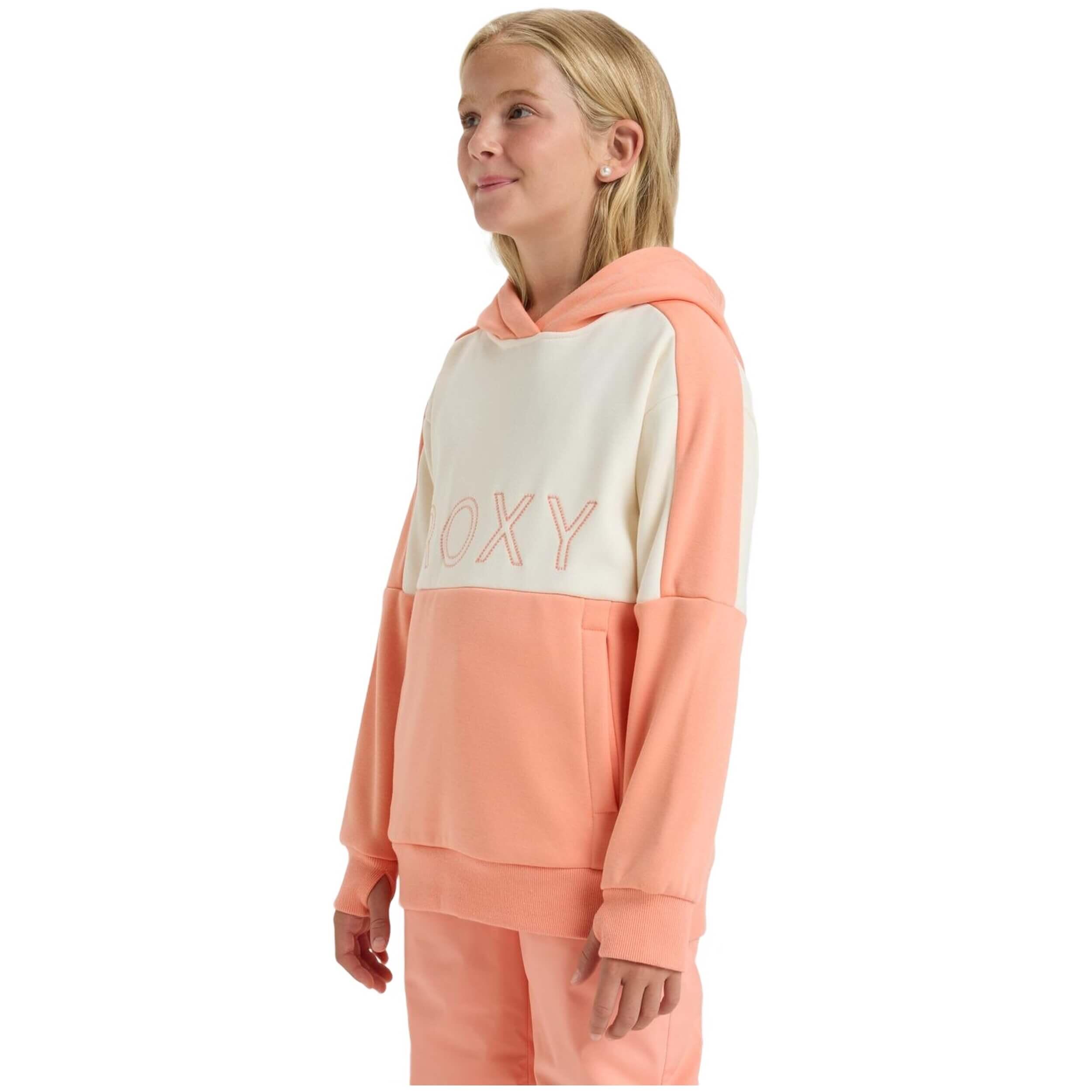 Felpa con cappuccio Roxy modello ERGFT03940-KVJ0 per ragazze 3/5