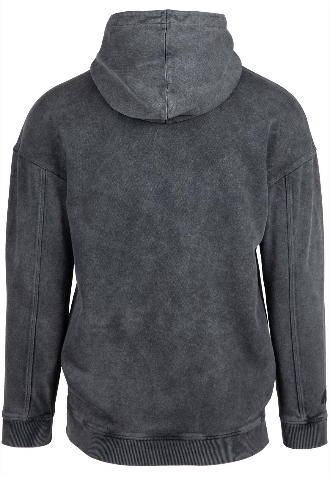 Crowley WoUomo Felpa con cappuccio oversize - Washed Grau 4/7