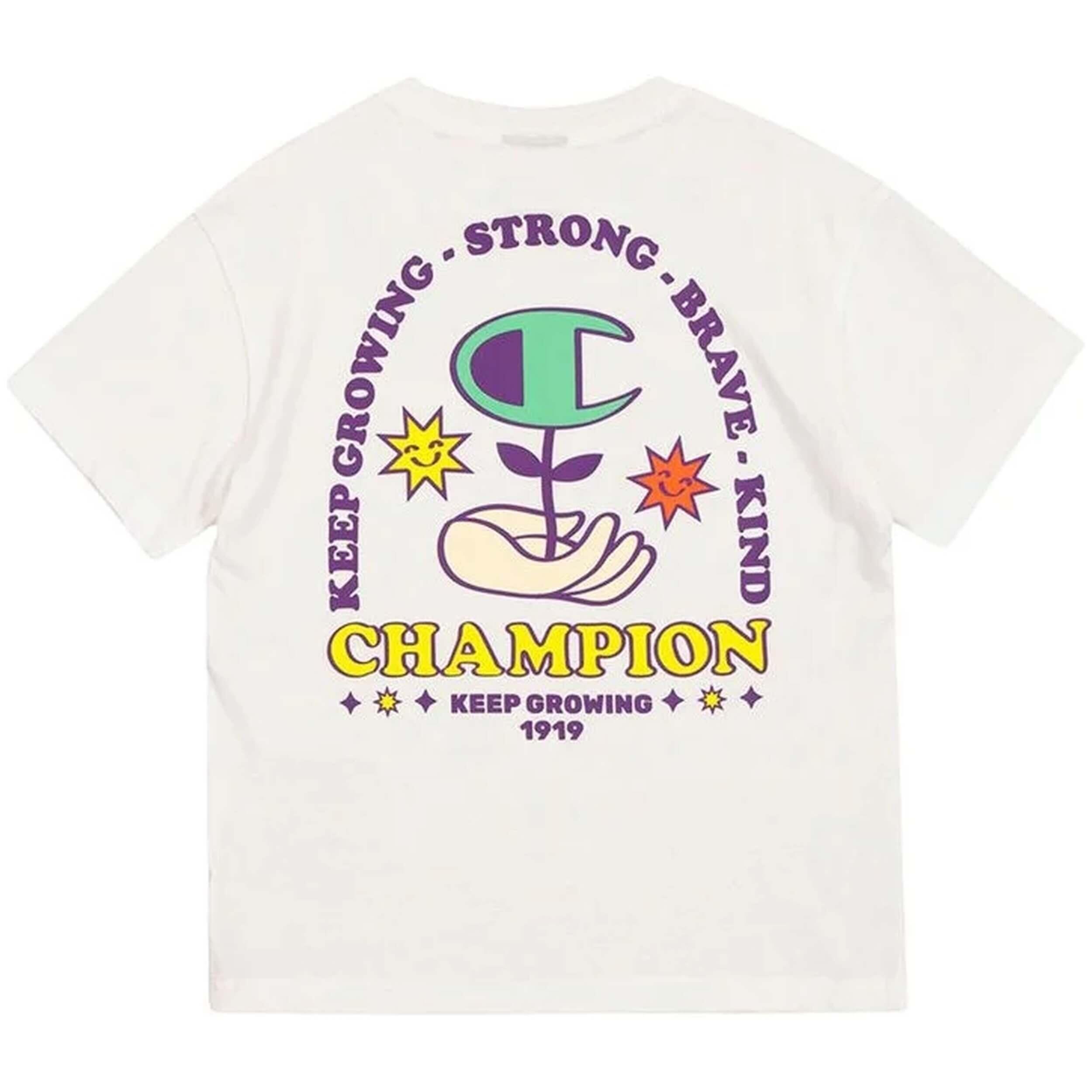 T-shirt Champion modelo 306911-WW001 para crianças unissex 3/5