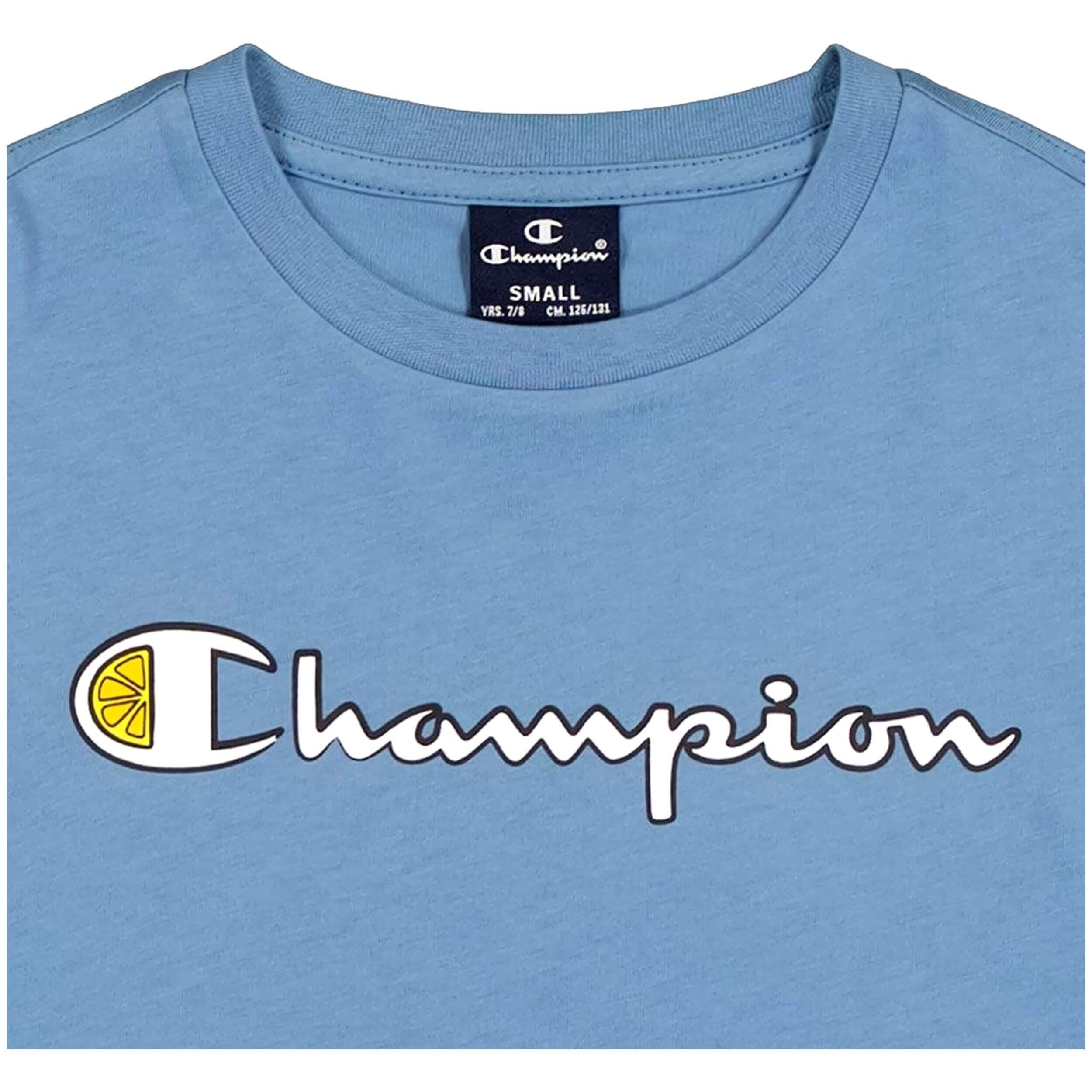 T-shirt Champion modèle 306911-BS099 pour enfants 3/5