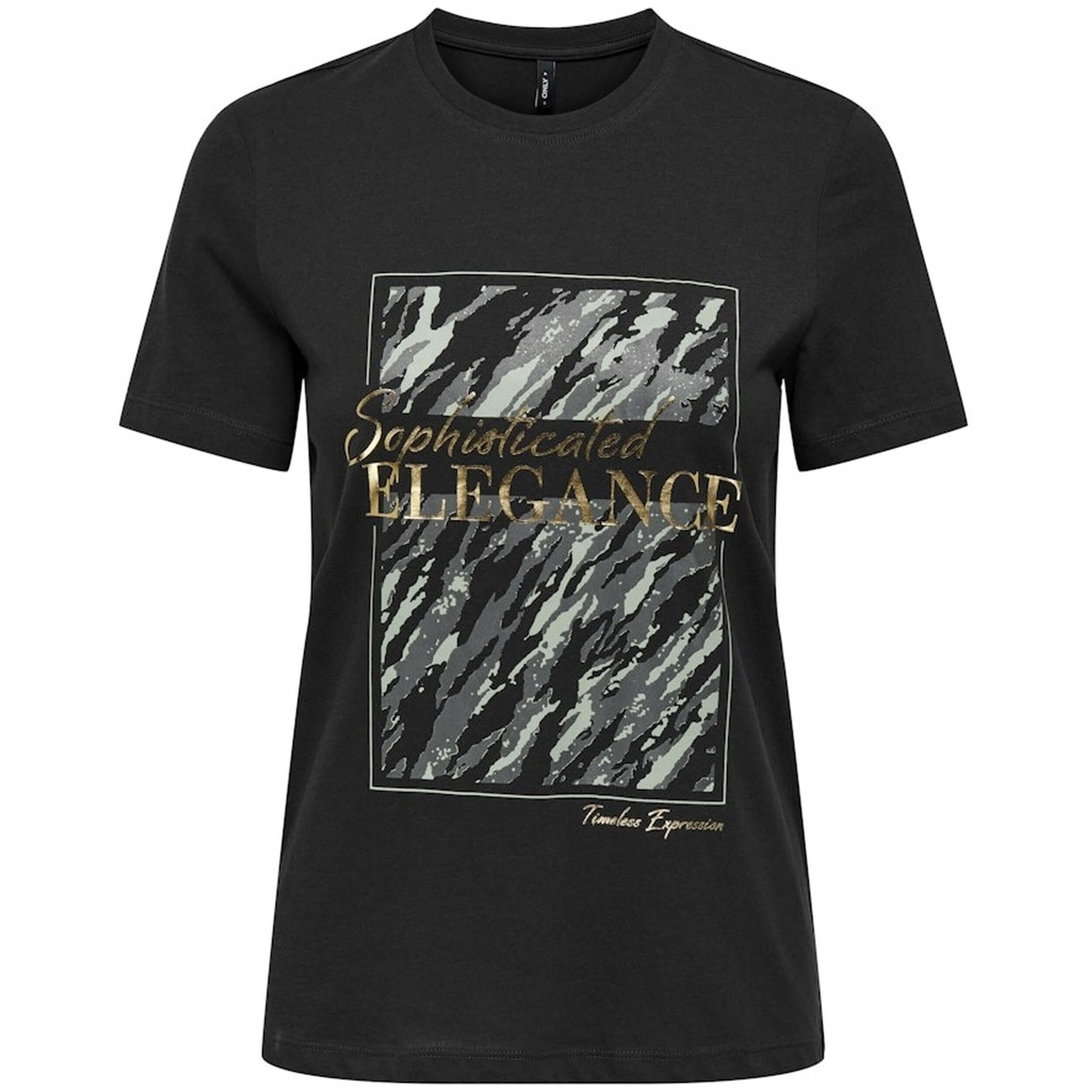 Only - T-shirt Only Modèle 15333070-sophistica Pour Femmes - T-shirt Manches Courtes - Noir - Decathlon