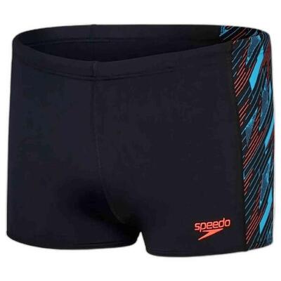 Speedo hyper boom panel badpak zwart / rood