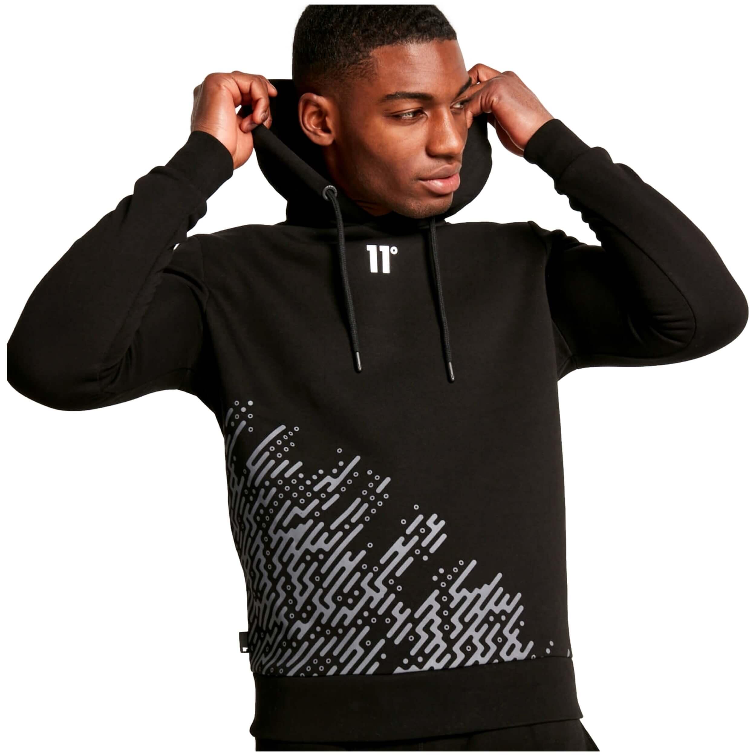 Sweat à capuche 11 degrees modèle 11D1350-001 pour unisexe 3/5