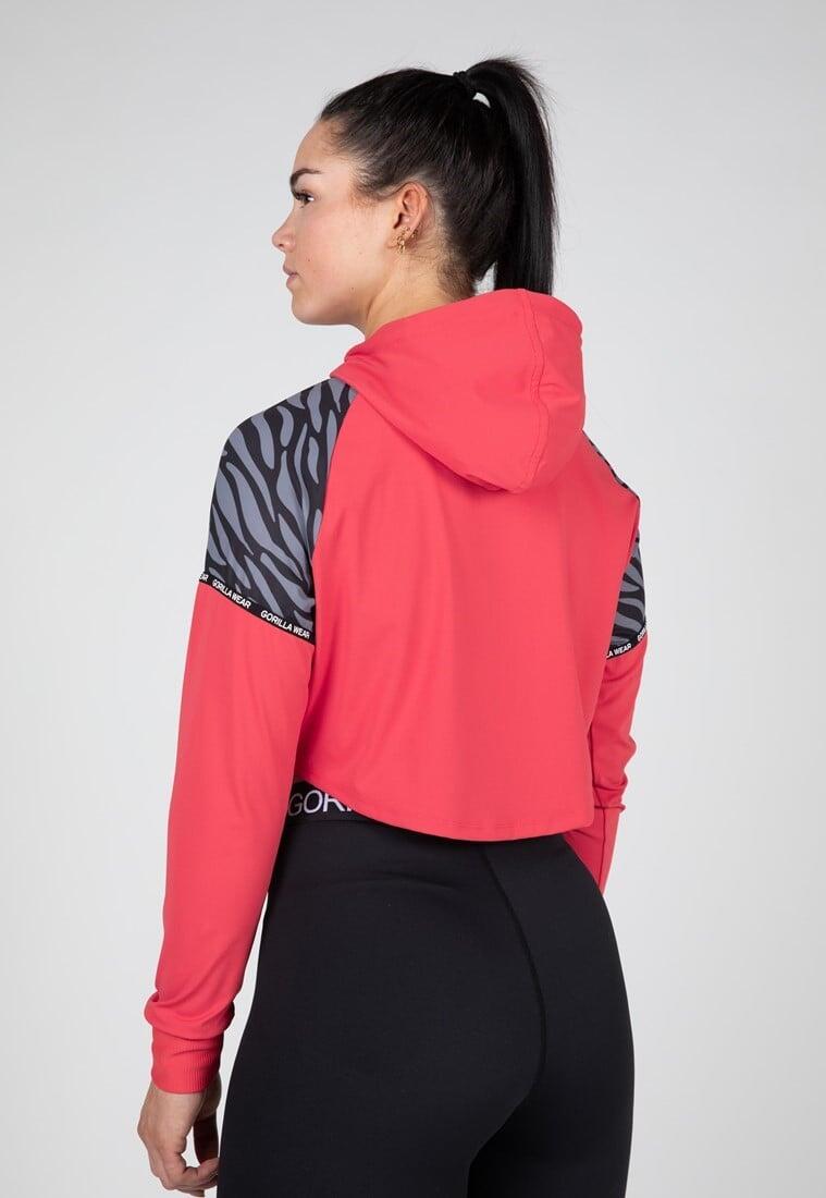 Zion Cropped Kapuzenpullover - Rot 2/7