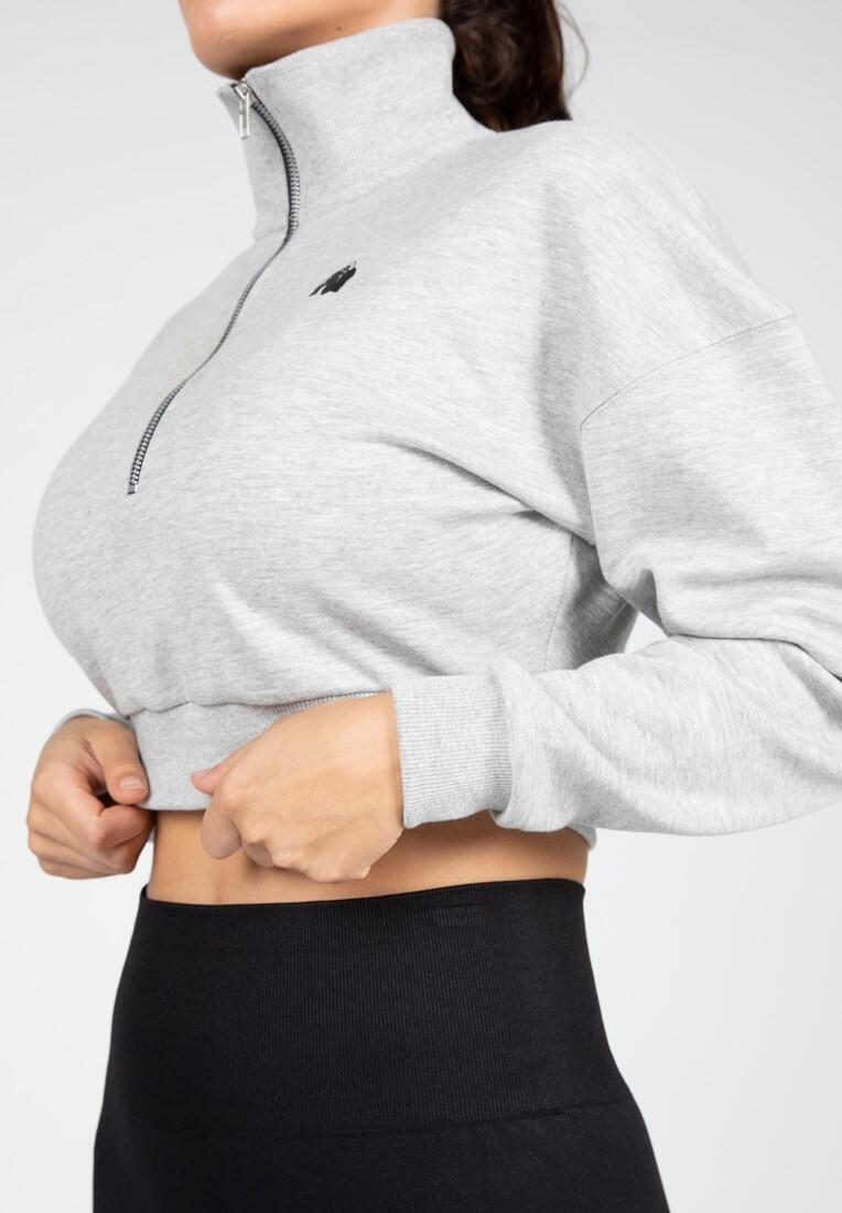 Ocala Cropped Sweat-shirt à demi-zip - Grau 4/6