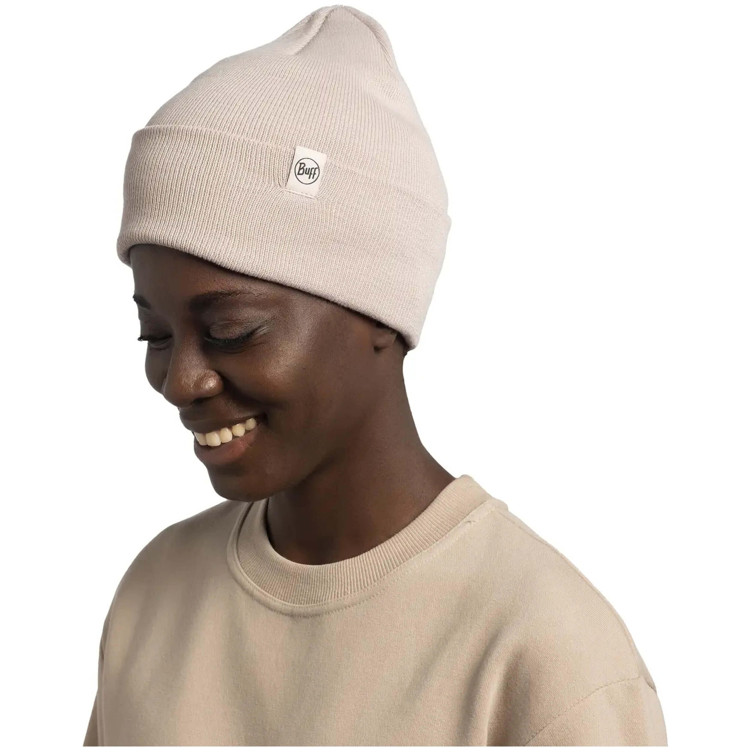 Gebreide Muts Unisex Mutsen Lilon Birch Gray 3/4
