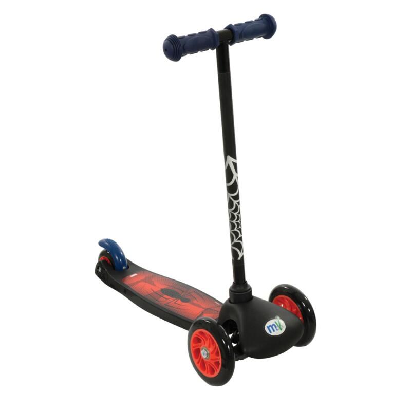 SCOOTER COM 2 RODAS DIANTEIRAS INCLINÁVEIS E GIRATÓRIAS SPIDERMAN 2/4