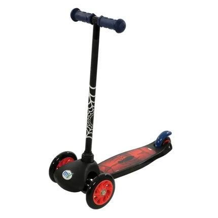 SCOOTER AVEC 2 ROUES AVANT INCLINABLES ET PIVOTANTES SPIDERMAN