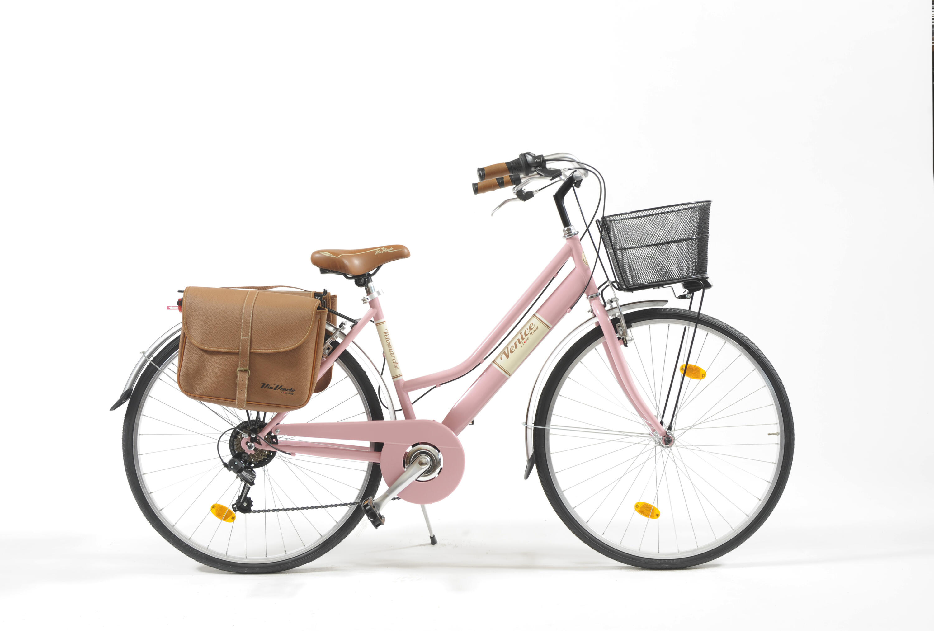 VELOMARCHE Stadsfiets 28 inch 605 Dames roze 1/5