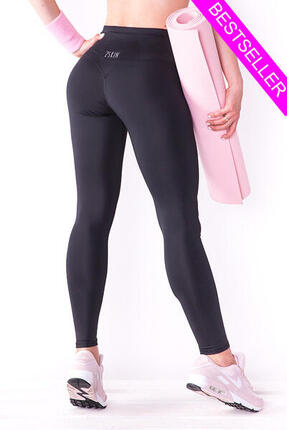 Czarne legginsy sportowe damskie 2skin PUSH UP BLACK NIGHT