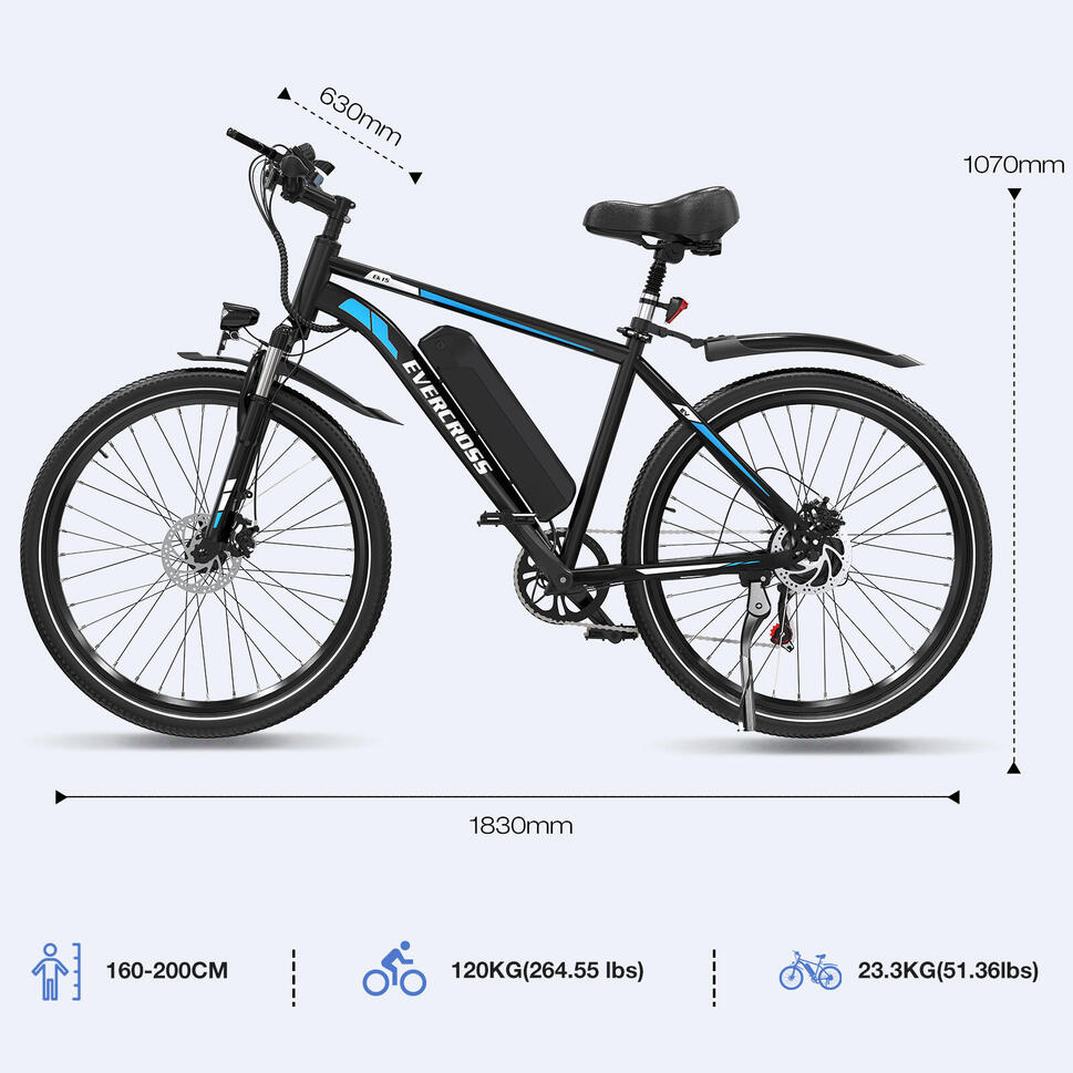 Rower Elektryczny E-Bike 36V 10,4Ah 250W Podwójne Amortyzatory - EVERCROSS EK15