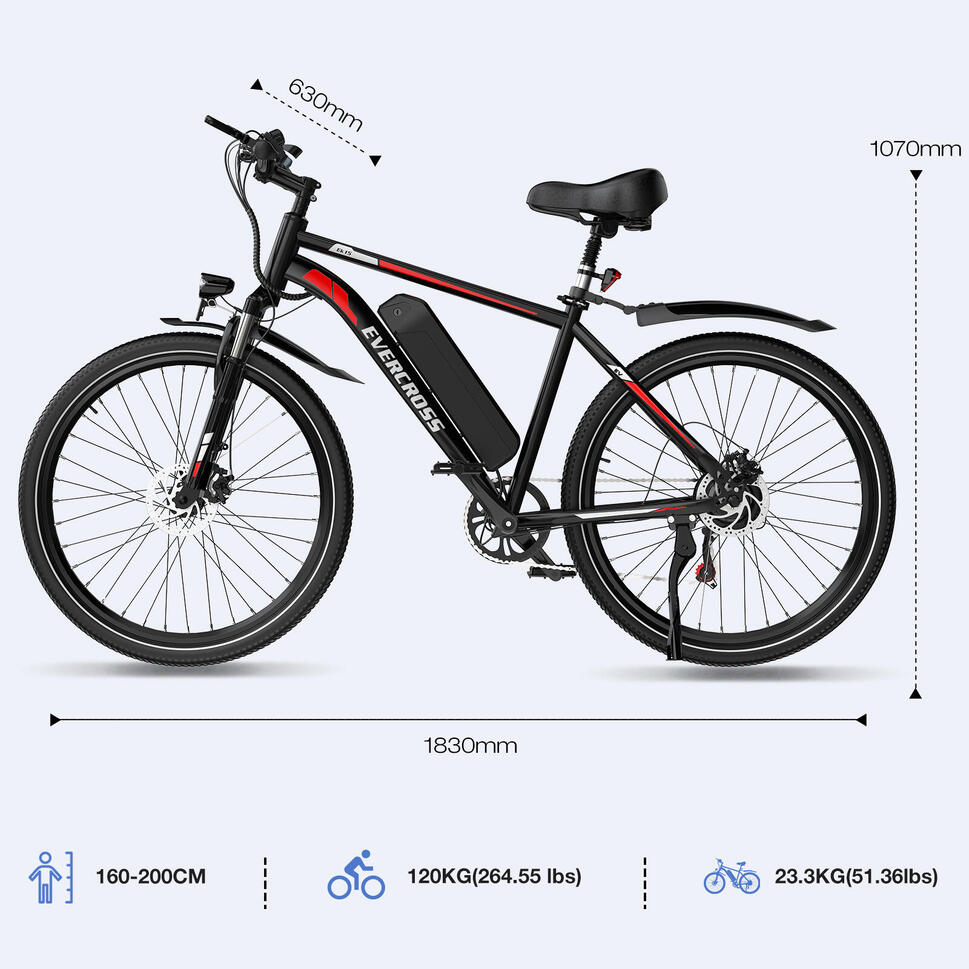 Rower Elektryczny E-Bike 36V 10,4Ah 250W Podwójne Amortyzatory - EVERCROSS EK15