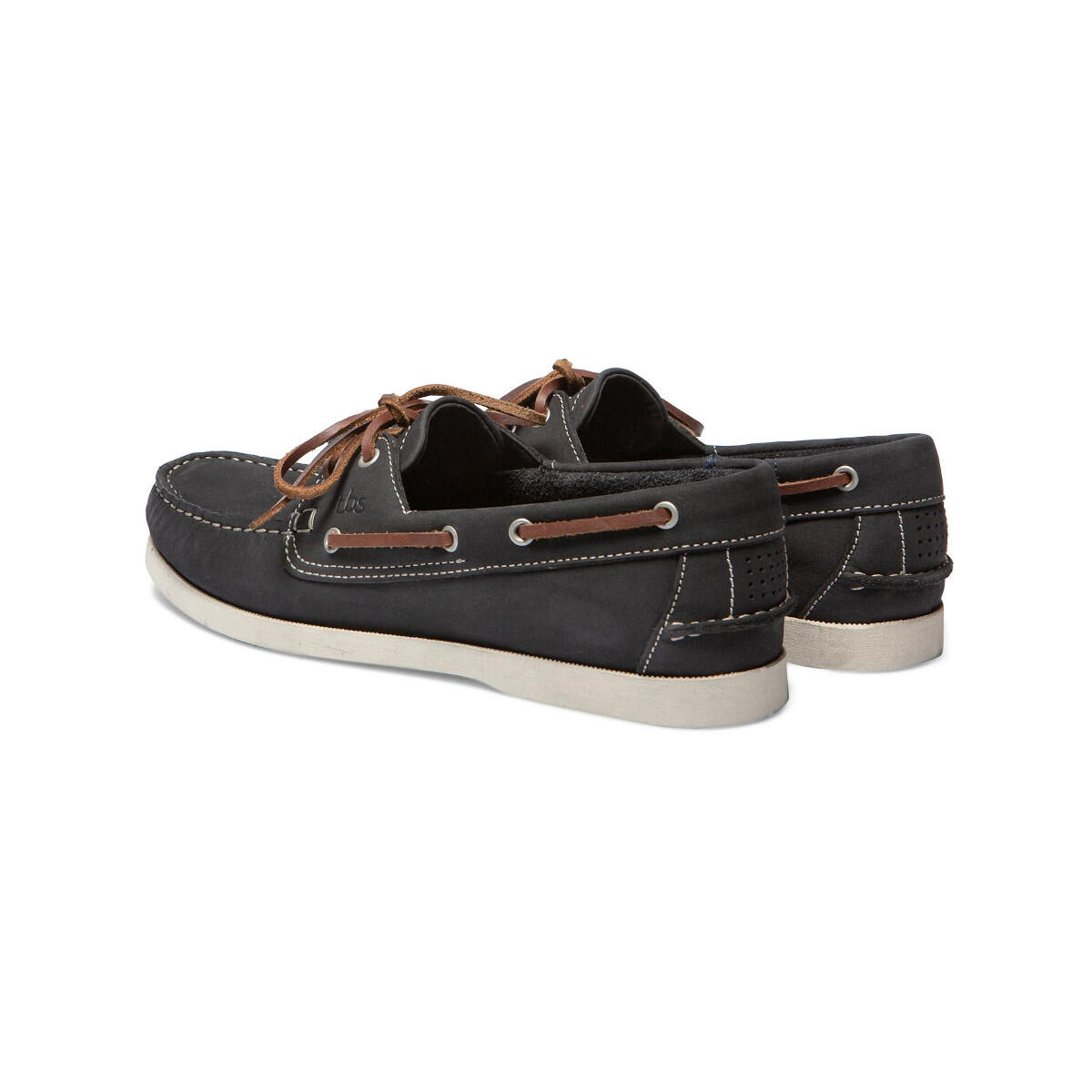 Chaussures bateau - Nautisme - Homme - Lacets cuir - PHENIS - Bleu/Crème 3/5