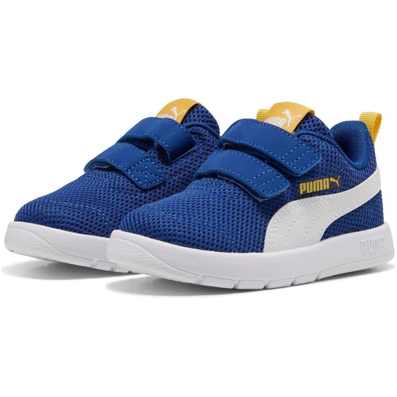 Pantofi sport copii Puma Courtflex V3 Mesh Inf Clyde, Albastru