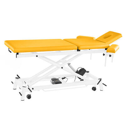 Elektrische Therapieliege Ecofresh 3.0. 80 cm. 3-teilig Safran Weiß