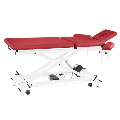 Elektrische Therapieliege Ecofresh 3.0. 80 cm. 3-teilig Bordeaux Weiß