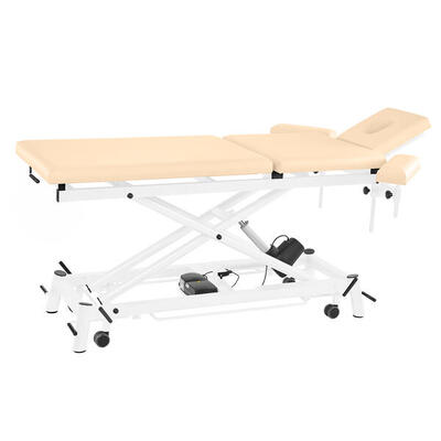 Elektrische Therapieliege Ecofresh 3.0. 80 cm. 3-teilig Elfenbein Weiß