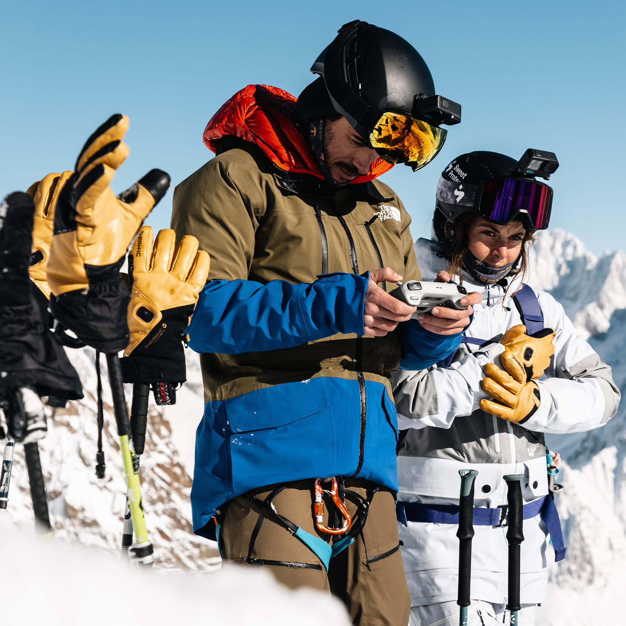 Guanti riscaldati in pelle ultra resistente + batterie - Freeride Ultra Heat 3/4