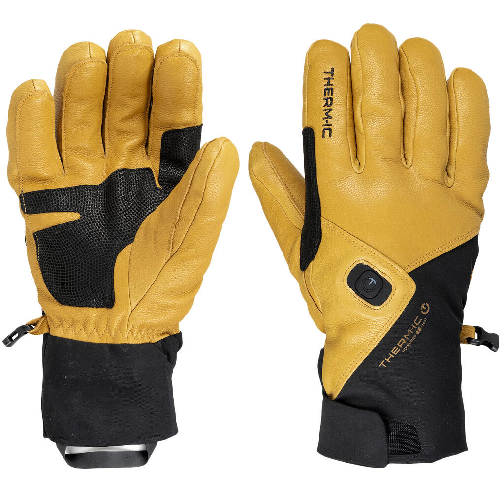Ultra-resistant leather heating gloves with 3 heat levels - FreeRide Ultra Heat
