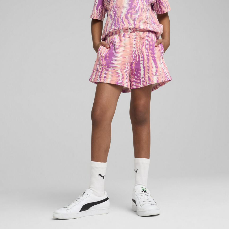 Młodzieżowe szorty Essentials Nature 2.0 PUMA Pink Fruit