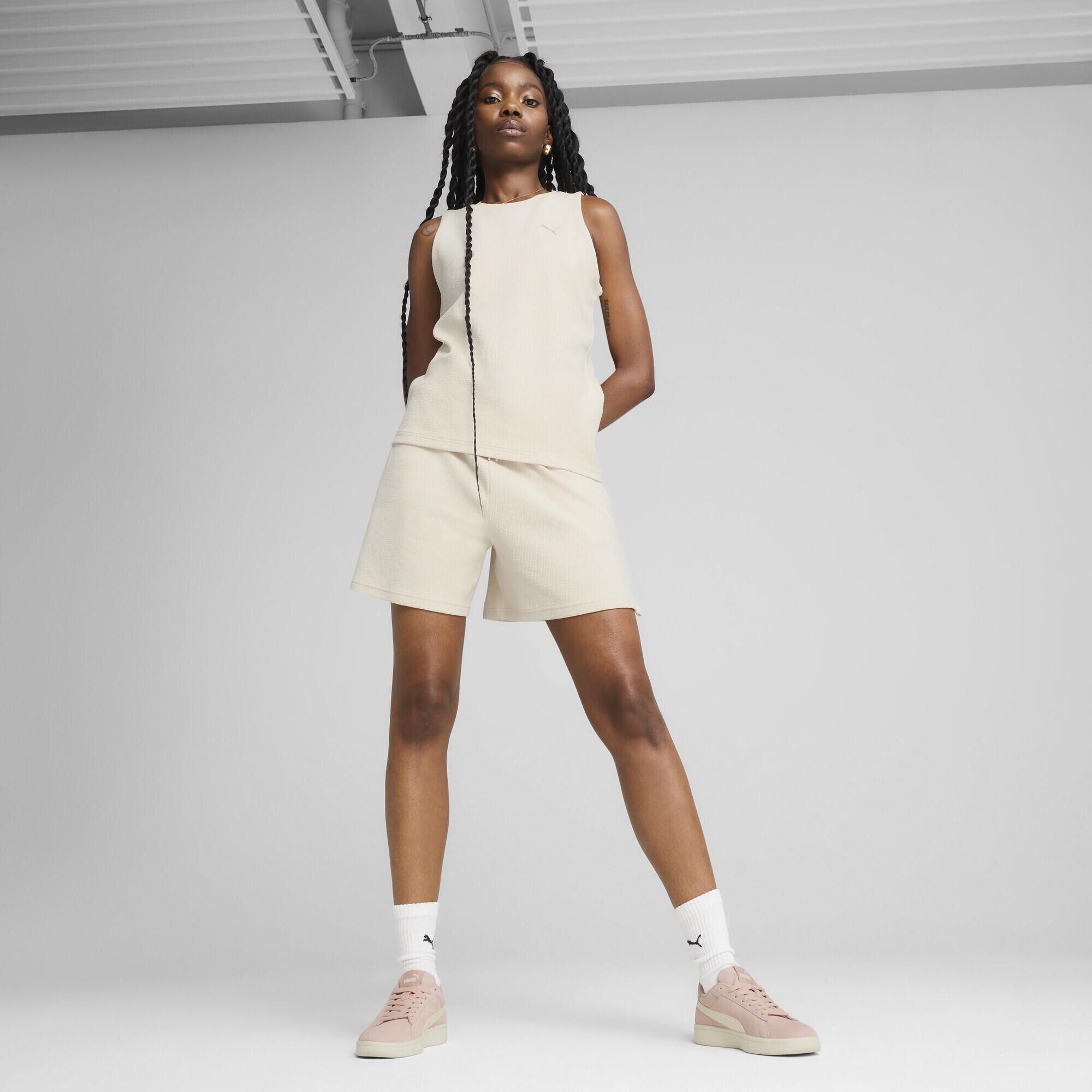 HER 5" short met hoge taille voor dames PUMA Alpine Snow White 4/7