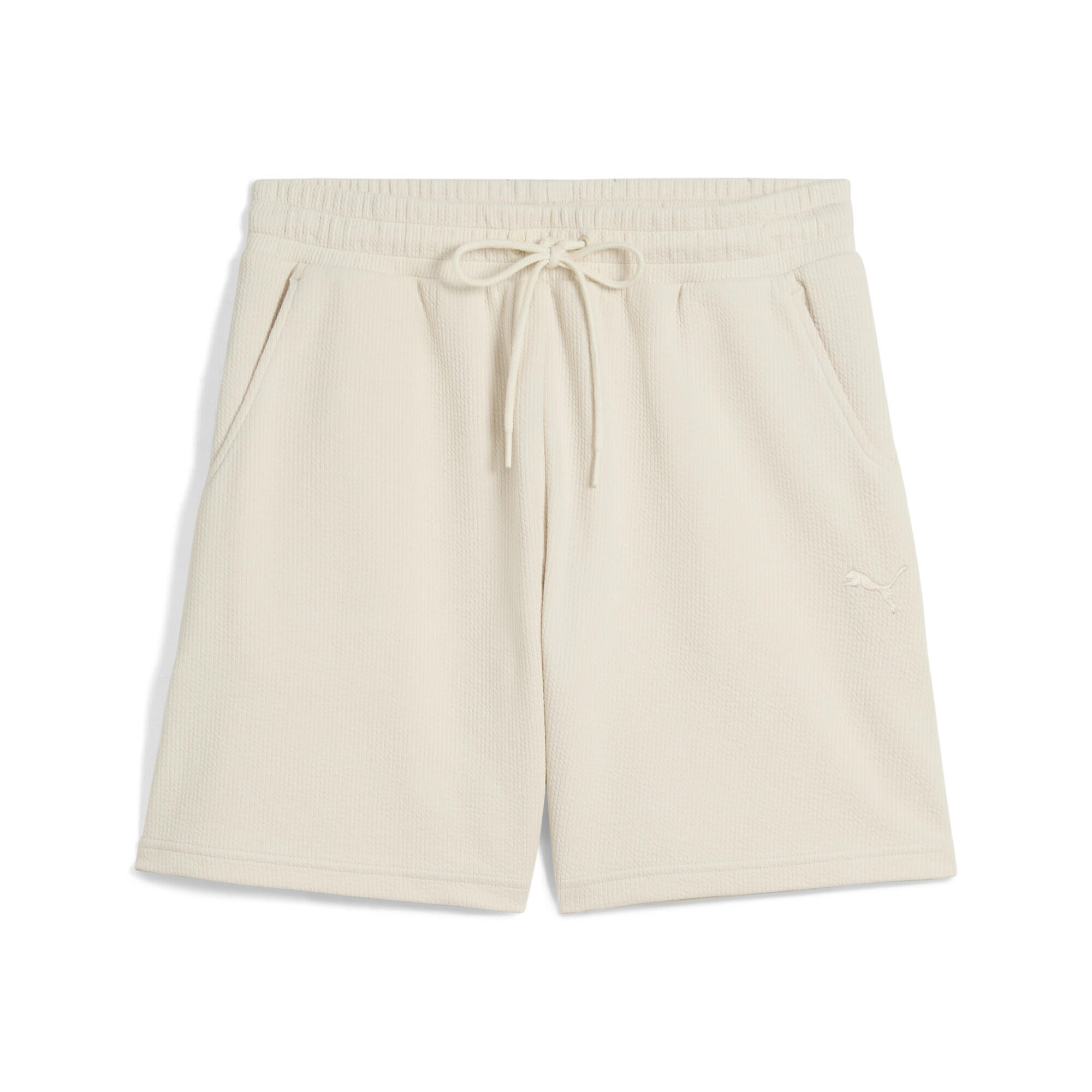 Puma - Short 5" À Taille Haute Her Femme Puma Alpine Snow White - Short - Beige|blanc - Decathlon