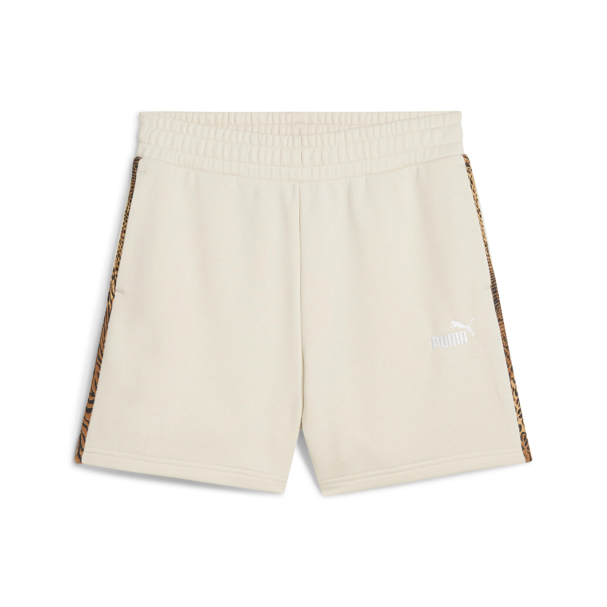 Puma - Short 5" À Motif Animal Essentials Femme Puma Alpine Snow White - Short - Beige|blanc - Decathlon