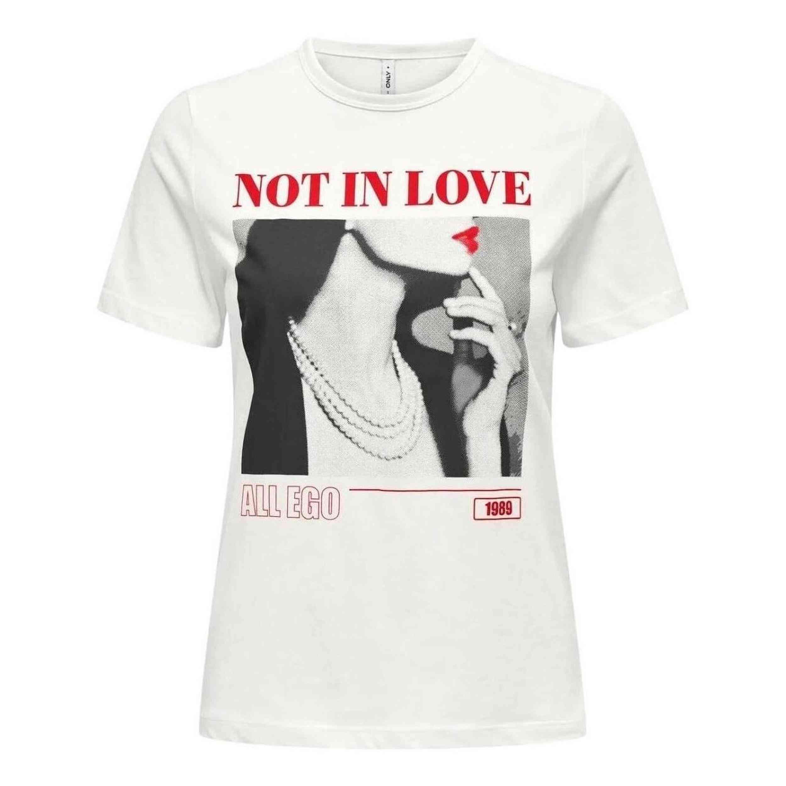 Only - T-shirt Only Modèle 15349684-love Pour Femmes - T-shirt Manches Courtes - Blanc - Decathlon