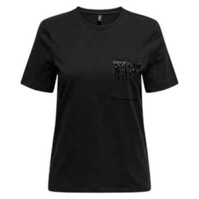T-shirt met korte mouwen only model 15315348-black voor vrouwen