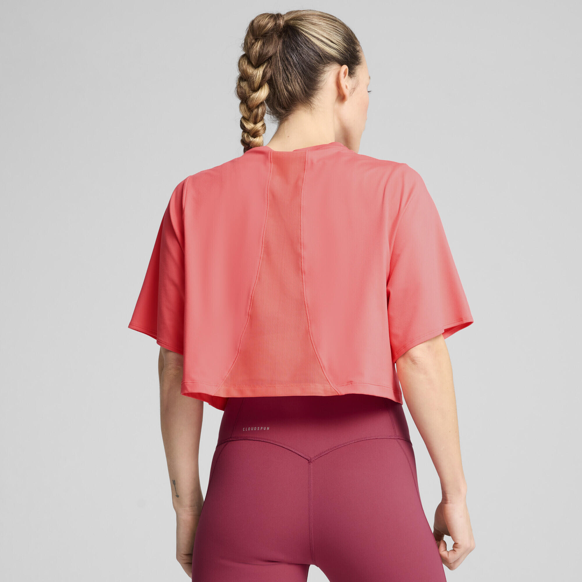 T-shirt en mesh CLOUDSPUN Femme PUMA Peach Frost Red 3/7