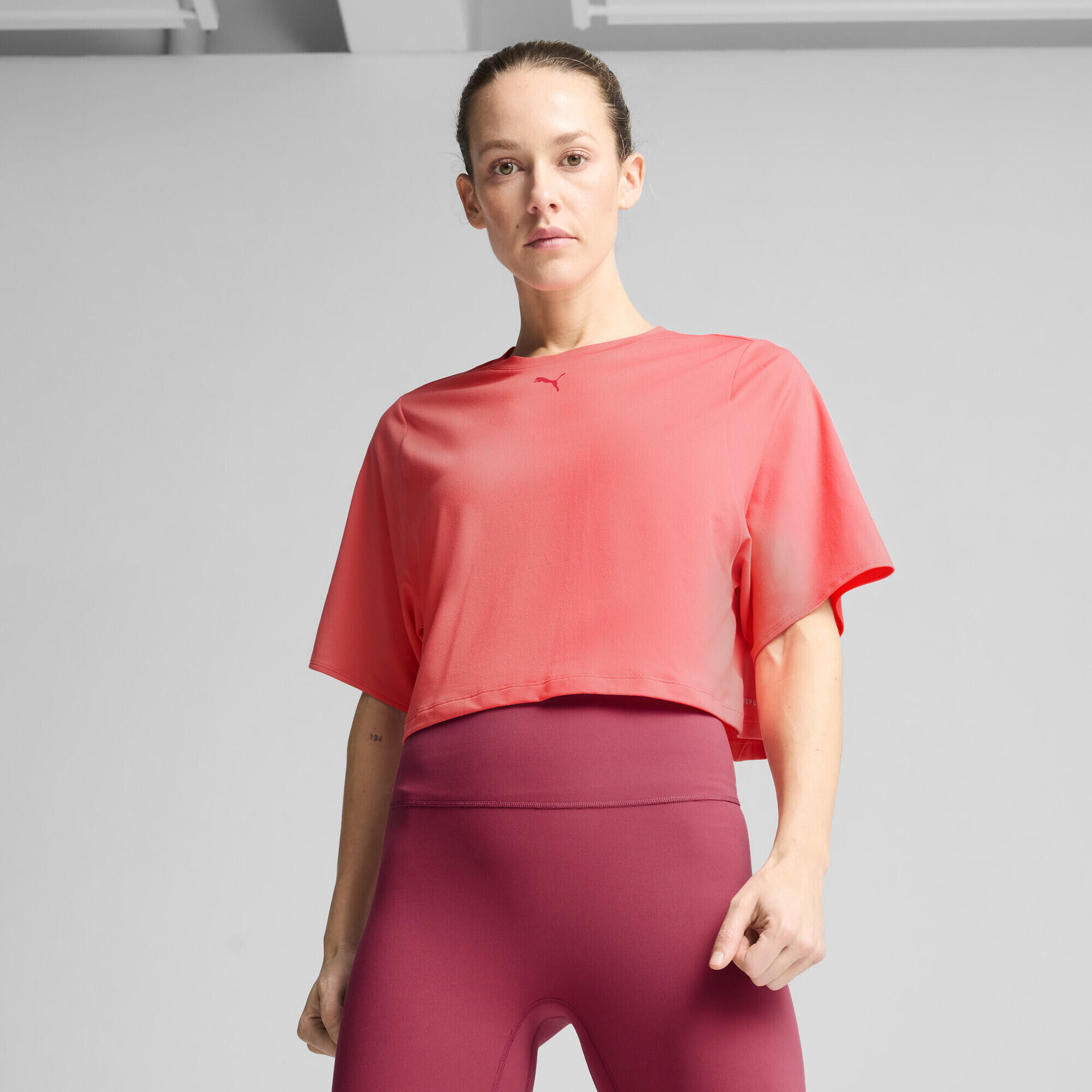 T-shirt en mesh CLOUDSPUN Femme PUMA Peach Frost Red 2/7