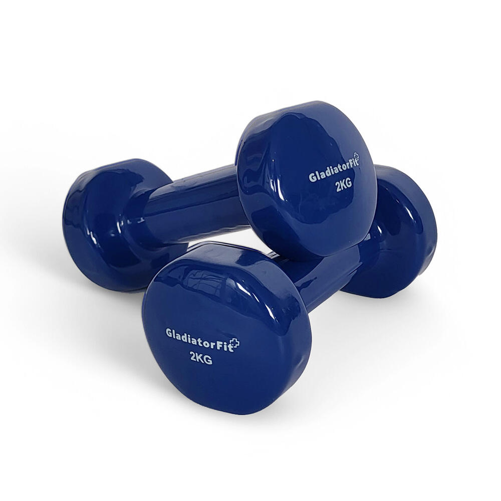 Gladiatorfit - Haltères Fitness En Vinyle Gladiatorfit (lot De 2) - Bracelets Lestés - Bleu - Taille Unique - Decathlon