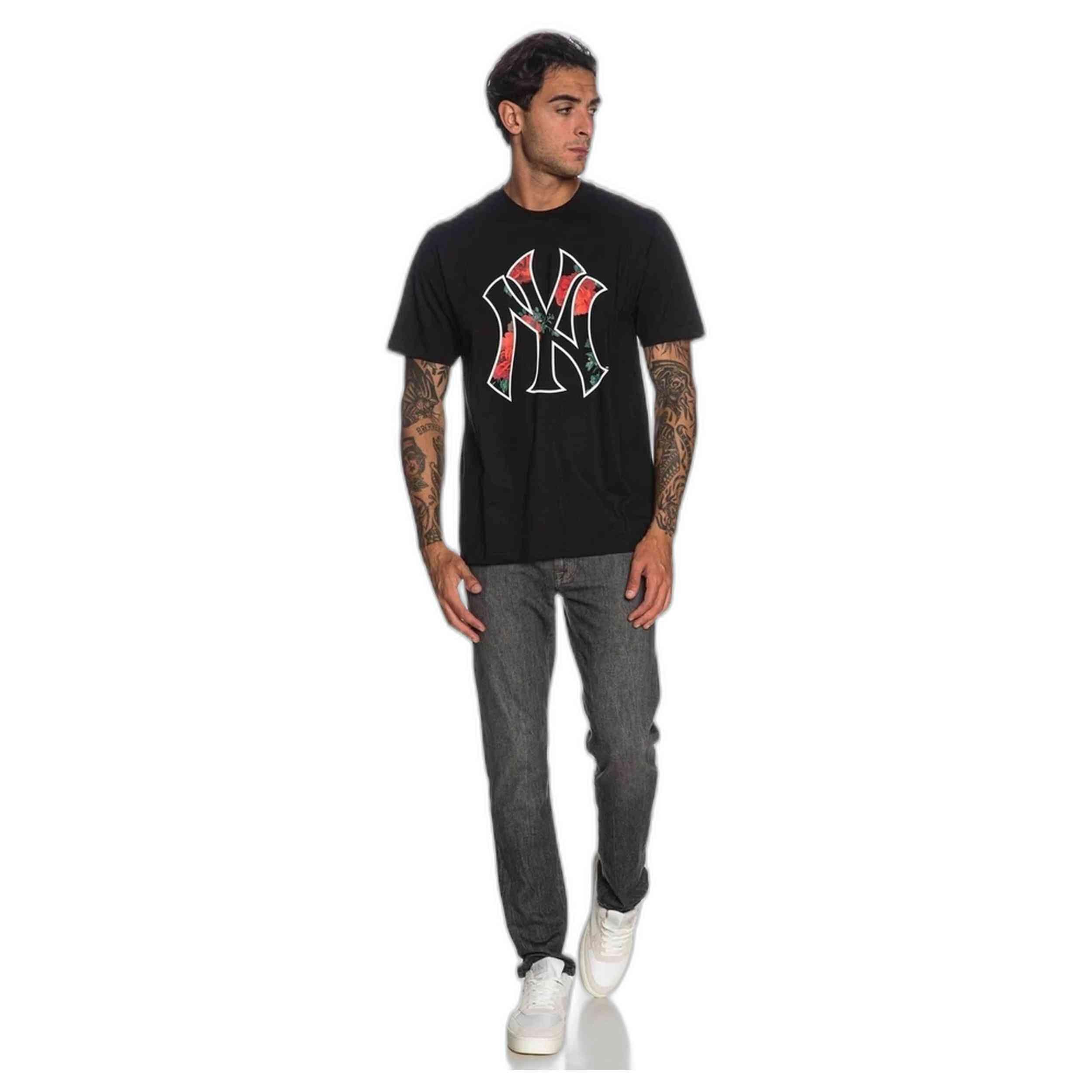 Maglia a maniche corte New era New York Yankees per uomini 3/5