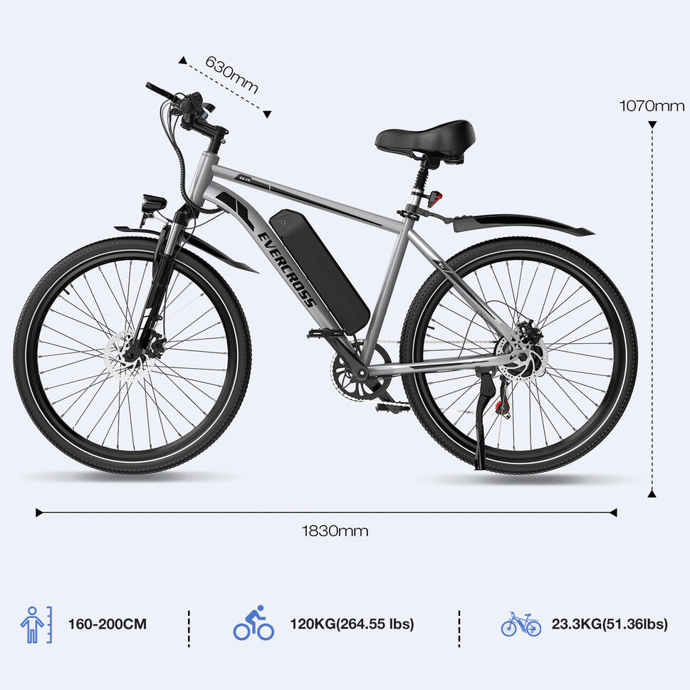 Rower Elektryczny E-Bike 36V 10,4Ah 250W Podwójne Amortyzatory - EVERCROSS EK15