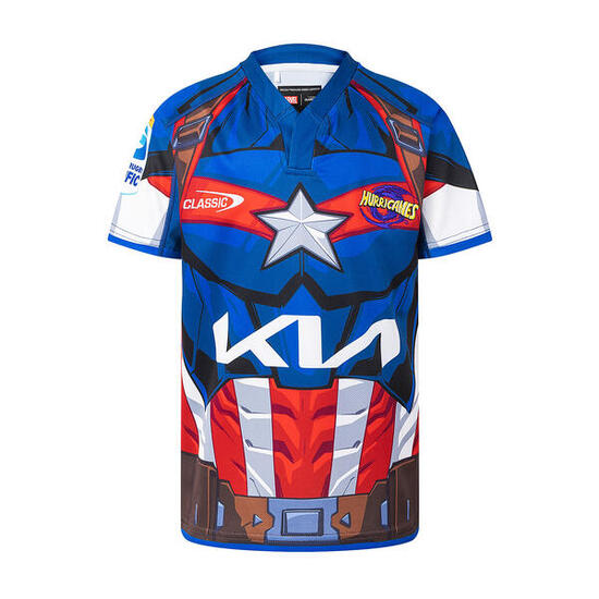 Camiseta Réplica Hurricanes Capitán América Niño Marvel X Classic