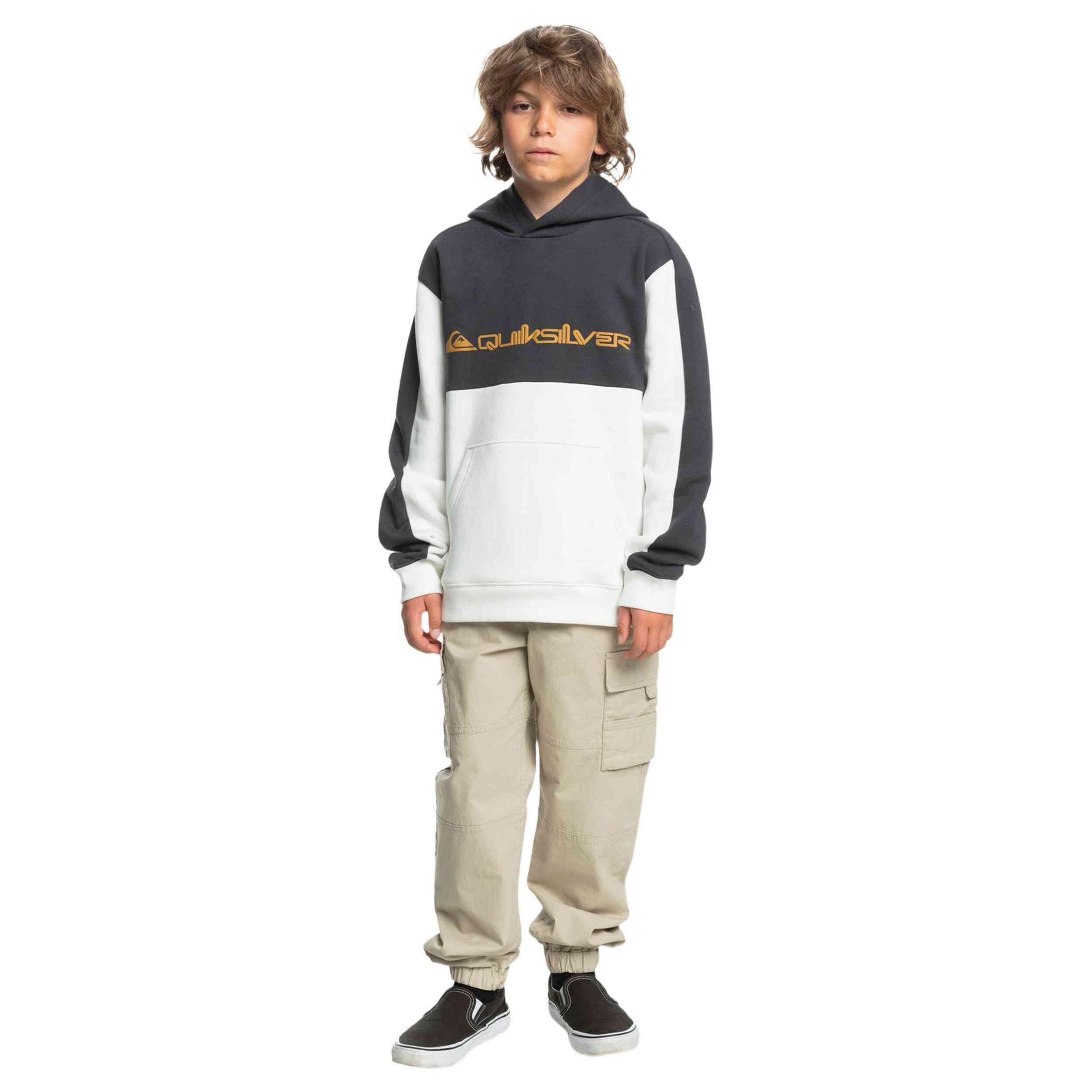 Felpa con cappuccio Quiksilver modello 3885-WBK per ragazzi 2/5