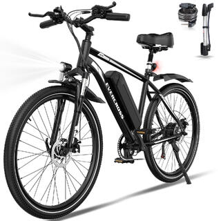 EVERCROSS Bicicletta Elettrica 26"-Motore 250W-374Wh-Doppio Ammortizzatore-E-MTB-EK15
