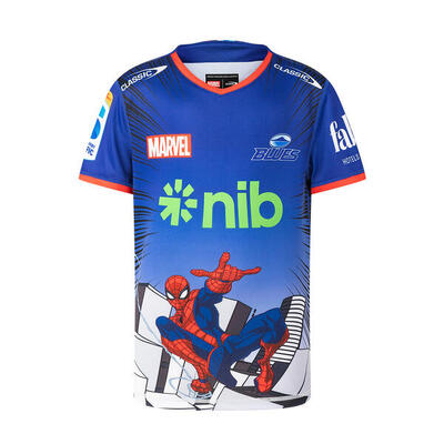 Camiseta De Calentamiento Blues Spiderman Niño Marvel X Classic