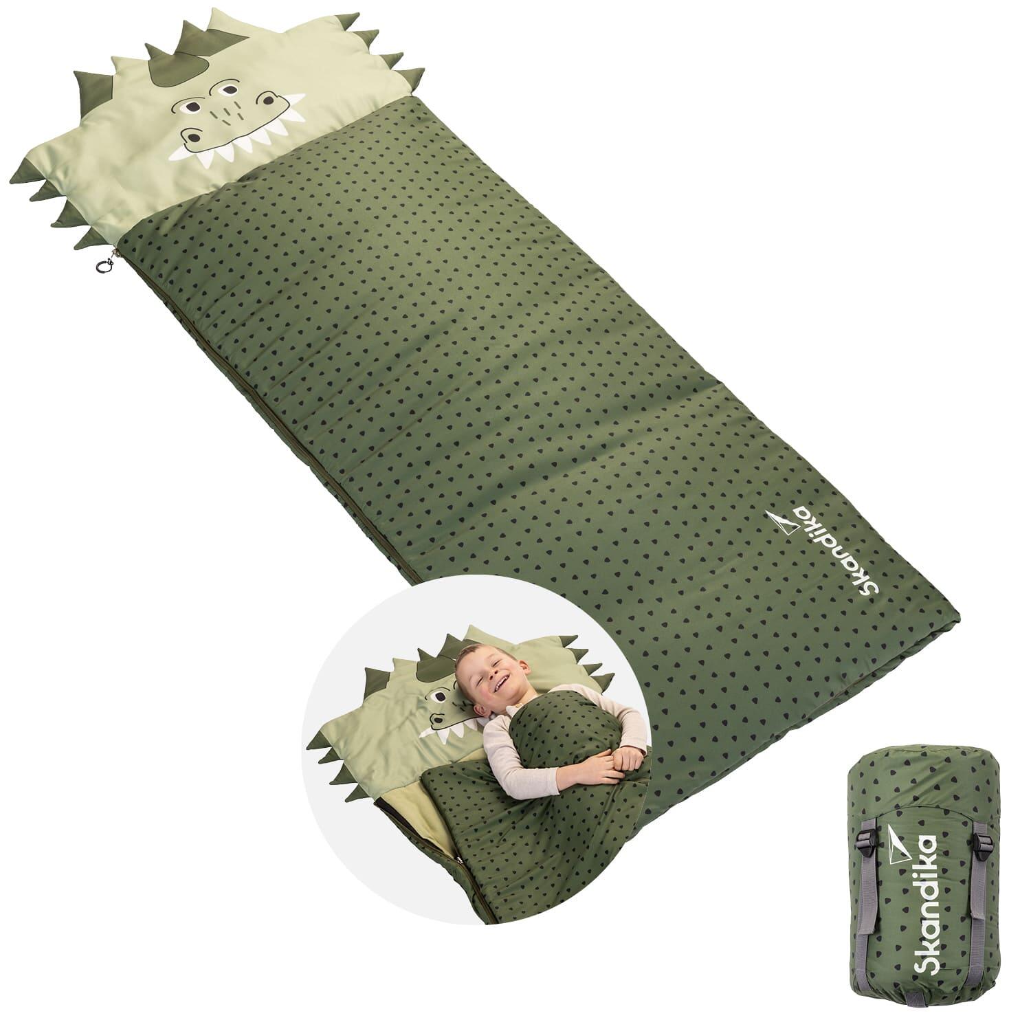 Skandika - Sac De Couchage Rectangulaire Soti - Camping - Pour Enfants Jusqu'à 150 Cm - Sac De Couchage - Vert - Taille Unique - Decathlon