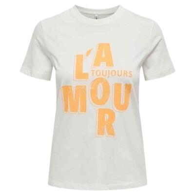 T-shirt met korte mouwen only model 15324394-cloud voor vrouwen