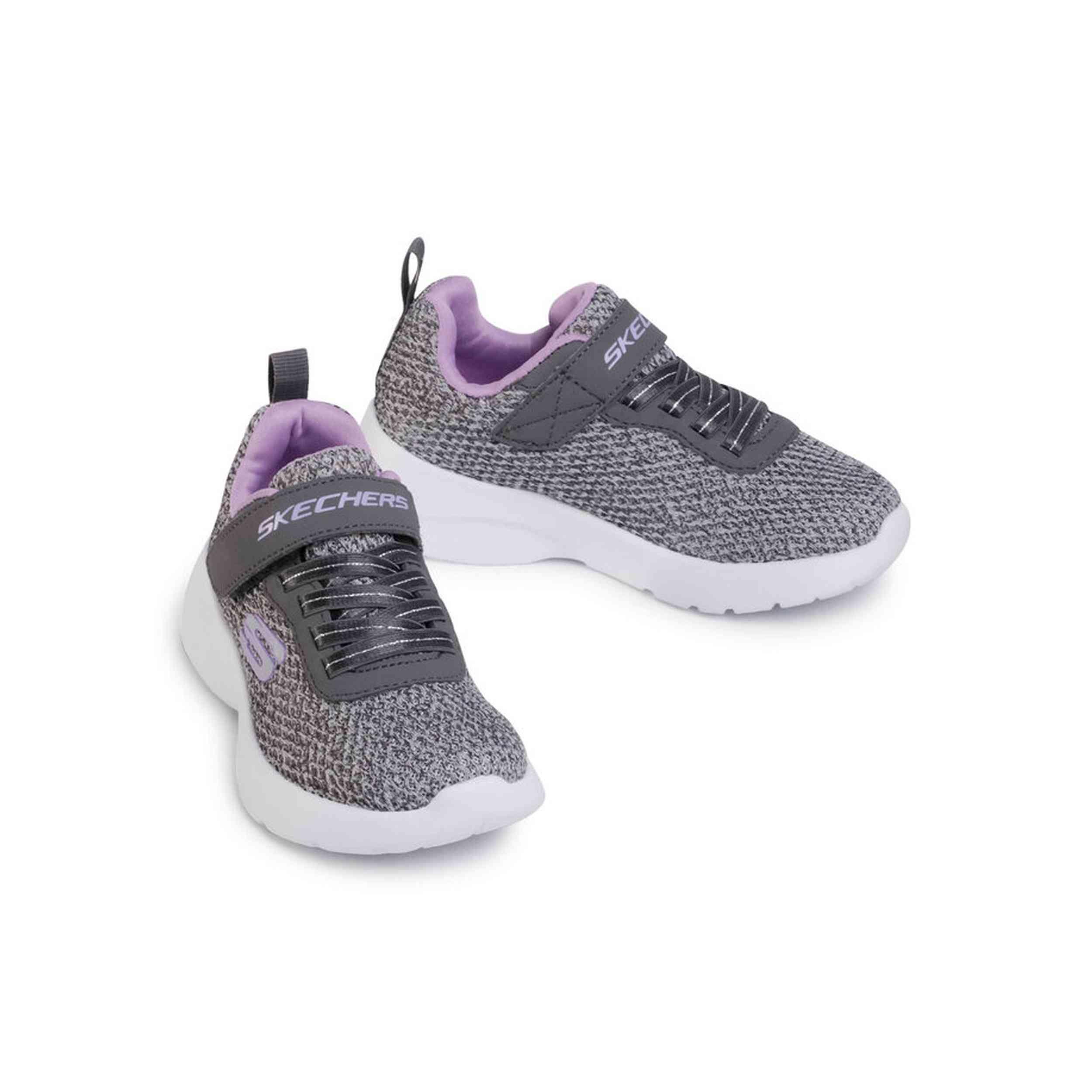 Sapatilhas Skechers modelo 81319L-GYLV para crianças unissex 5/5