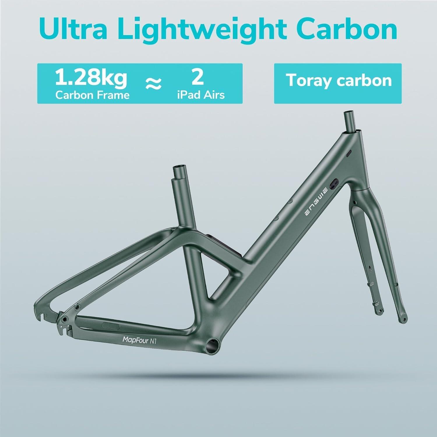 Bicicleta eléctrica urbana Engwe MapFour N1 Air ST de fibra de carbono 36V10AH 7/7