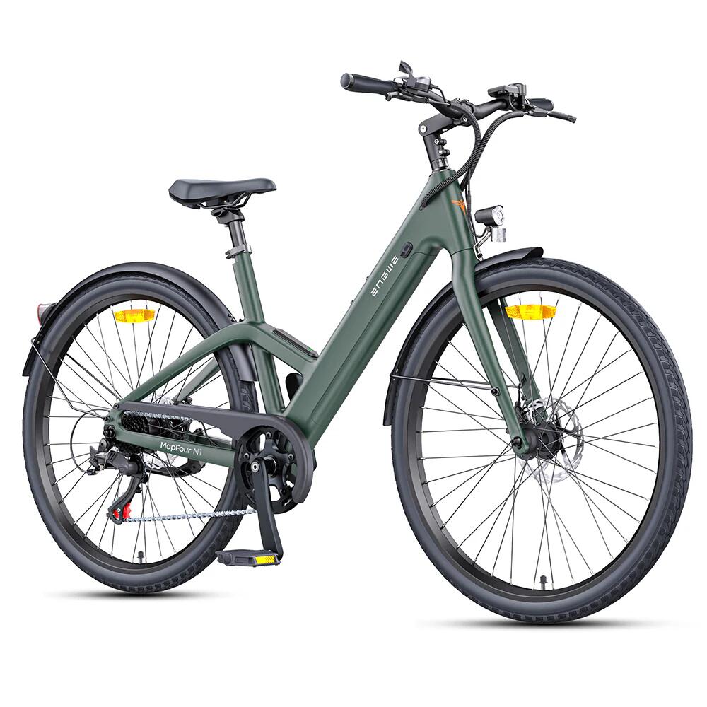 Bicicleta elétrica urbana de fibra de carbono Engwe MapFour N1 Air ST 36V10AH