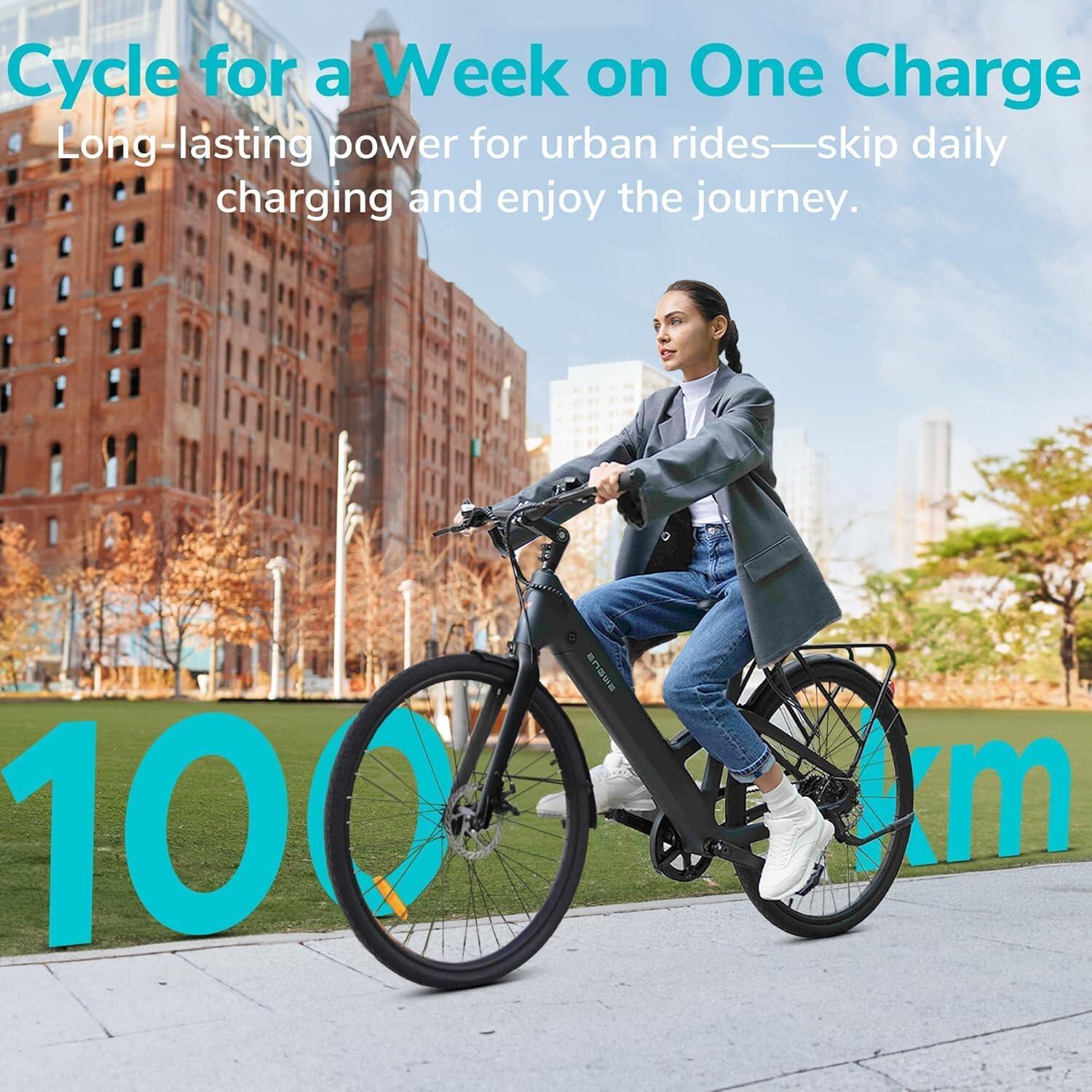Bicicleta eléctrica urbana Engwe MapFour N1 Air ST de fibra de carbono 36V10AH 6/7